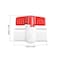 uxcell PVC Ball Valve Supply Pipe Knob Threaded Ends 12 Inner Hole Diameter Red White 2Pcs