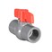 uxcell PVC Ball Valve Supply Pipe Knob Threaded Ends G34 Female Thread Red Gray