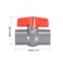 uxcell PVC Ball Valve Supply Pipe Knob Threaded Ends G34 Female Thread Red Gray