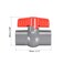 uxcell PVC Ball Valve Supply Pipe Knob Threaded Ends G34 Female Thread Red Gray