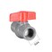 uxcell PVC Ball Valve Supply Pipe Knob Threaded Ends G34 Female Thread Red Gray