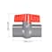 uxcell PVC Ball Valve Supply Pipe Knob Threaded Ends G34 Female Thread Red Gray 2Pcs