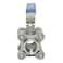 VARMHUS NPT Female Threaded Stainless Steel SS3043Pcs Type Full Port Ball Valve with Blue Vinyl Handle WOG 1000 12