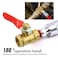 VIKKSAER 3 PCS 14Inch Brass Shut Off Switch Mini Ball Valve with 180 Degree Operation Handle 14 NPT Female X 14 Inch NPT Female Pipe Fittings 14