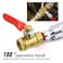 VIKKSAER 3 PCS 14Inch Brass Shut Off Switch Mini Ball Valve with 180 Degree Operation Handle 14 NPT Female X 14 Inch NPT Female Pipe Fittings 14