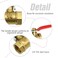 VIKKSAER 3 PCS 14Inch Brass Shut Off Switch Mini Ball Valve with 180 Degree Operation Handle 14 NPT Female X 14 Inch NPT Female Pipe Fittings 14