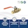 XFITTING Push Fit 12 Inch x 12 Inch Push Fit Ball Valve 27311XX 1 Piece