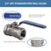 YanTone Ball Valve 34 NPT Standard Port Ball Valves for Water Oil and Gas 34 inch 1 pack