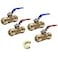 EFIELD Pack of 4 12 Inch PushFit Full Port Ball Valve for Hot and Cold Water with a Disconnect Clip Tool 12 InchPFVALVE002