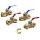 EFIELD Pack of 4 12 Inch PushFit Full Port Ball Valve for Hot and Cold Water with a Disconnect Clip Tool 12 InchPFVALVE002