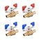 EFIELD Pack of 4 12 Inch Barb Crimp Pex Full Port Shut Off Ball Valve Hot and Cold With Butterfly Handle Brass4 PiecesVALVE0334PCS