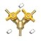 Hooshing 3 Way Shut Off Valve 14 Hose Barb 2 Switch Y Shaped Ball Valve Soild Brass with Stainless Clamps for Water Fuel Air