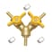 Hooshing 3 Way Shut Off Valve 14 Hose Barb 2 Switch Y Shaped Ball Valve Soild Brass with Stainless Clamps for Water Fuel Air