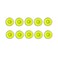 YOTOM 10pcs Bubble Spirit Level Degree Mark 10x6mm Mini Circular Bullseye Level Inclinometers Use for Tripod Phonograph Turntable