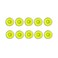 YOTOM 10pcs Bubble Spirit Level Degree Mark 10x6mm Mini Circular Bullseye Level Inclinometers Use for Tripod Phonograph Turntable