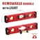 KATA Torpedo Level Magnetic TooL 9 Inch Small Leveler Tools with Ruler 4590180 Degree Vials Removable Line Bubble Spirit leveling For Hanging Pictures Installing Shelf in Dark Tight Spaces