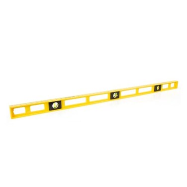 MAYES Mayes 10102 Polystyrene 4ft Level 48 Inch Level Made in the USA Contractor Plumber and Carpenter Tools Impact Resistant Frame Three Vials Accurate to 001 Inch Wont Scratch Work Surfaces