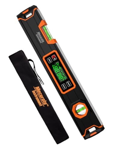 Mecurate Digital Level 157 with LCD Display 360 Angle Magnetic Digital Torpedo Level Vertical Horizontal Spirit Bubble Protractor for Construction Carpenter Craftsman Home Professional
