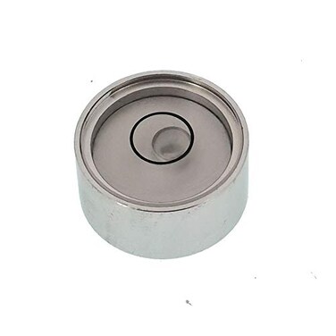 The Yan Mini Metal universal horizontal bubble water level balance bubble level round 13x7mm silvery white