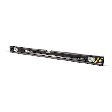 ToughBuilt 48 Masonry Level HeavyDuty Aluminum Box Level with Milled Precision Edges Shockproof Rubber End Caps Dual Acrylic Block Vials and Reinforced Frame TBH2L48S
