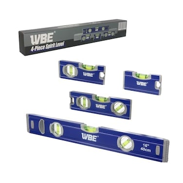 WBE 4Piece Torpedo Level Set Aluminium Alloy Magnetic Spirit Level Included 16 7 5 4 Leveler with 1809045 Bubbles Clear Green
