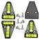 SIZIKJXGHWYI 3Pcs Magnetic T Level with Screws Mounted Screw and Magnetism Dualfunction Bubble Spirit Levels Leveling for Trailers Camera Telescope Tripods