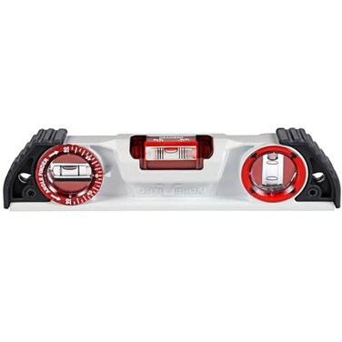 KAPRO Kapro 935 Magnetic Cast Red Torpedo Level Features Optivision Angle Finder and VGroove For Tilling Masonry and Construction 10 in