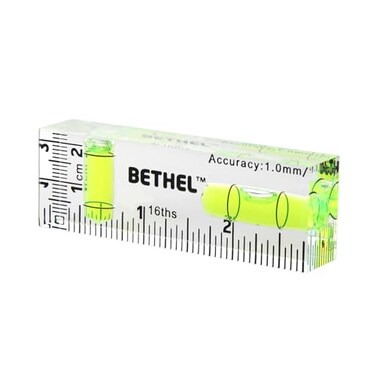 BETHEL Mini Bubble Level 90180 Dual Direction Spirit Level with Shatterproof Design High Accuracy for Picture Hanging DIY Carpentry UltraCompact 75x25x15mm Pocket Leveling Tool