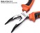 Edward Tools Pro Bent Nose Pliers 6 Ergonomic Handle Heavy duty CRV Steel with Antirust finish Wire Cutter and Screw Tightener
