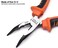 Edward Tools Pro Bent Nose Pliers 6 Ergonomic Handle Heavy duty CRV Steel with Antirust finish Wire Cutter and Screw Tightener