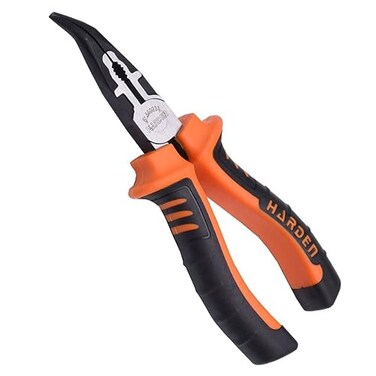 Edward Tools Pro Bent Nose Pliers 6 Ergonomic Handle Heavy duty CRV Steel with Antirust finish Wire Cutter and Screw Tightener