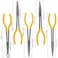 FUNSUEI 5 PCS 11 Inch Long Needle Nose Pliers Set Long Nose Pliers Set Including 90 Degree 45 Degree 25 Degree Straight Needle Nose and Circle Pliers