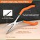 LEONTOOL 9 Inch Long Nose Pliers with Crimper Wire Cutter and Serrated Jaw Offset Pistol Grip Ideal for Fishing and Tight Spaces