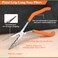 LEONTOOL 9 Inch Long Nose Pliers with Crimper Wire Cutter and Serrated Jaw Offset Pistol Grip Ideal for Fishing and Tight Spaces