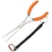 LEONTOOL Extra Long Needle Nose Pliers For Jewelry Making 7 Inches Straight Needle Nose Plier With Serrated Jaw Fishing Hook Remover Tool With Lanyard Long Nose Pliers For HardToReach Narrow Spaces
