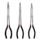 MFBJXC 3Piece 11 Precision Long Nose Pliers Set with Insulated Comfort Grip HandlesStraight Long Needle Nose Pliers2545 Degree Angle Curved Pliers for Wire BendingShapingTrimming