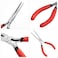 Outeels Needle Nose Pliers 6 Inch Precision Pliers with Extra Long Tapering and NonSerrated Jaws for Jewelry Making Bending Wire and Small Object Gripping Pack 1