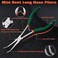 SPEEDWOX Mini Long Nose Pliers with Serrated Jaw Long Reach Needle Nose Pliers for Jewelry Making Bending Wire Small Object Gripping