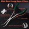 SPEEDWOX Mini Long Nose Pliers with Smooth Jaw Bent Long Reach Needle Nose Pliers for Jewelry Making Bending Wire and Small Object Gripping