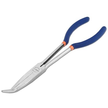 WISEPRO Long Reach Pliers 11 Inches 45 Degree Angle Long Needle Nose Pliers for Narrow Spaces and Limited Areas