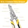 YIJINTUO 2Pack 18 in 1 Foldable Wire Stripper Tool Kit Multipurpose Hand Tool for Stripping Crimping Twisting with 2 Rolls Electrical Tape DIY Electrician Tools