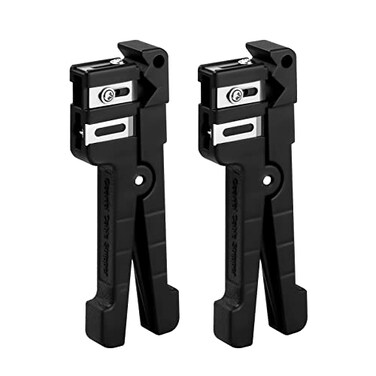 Duogalia 2 Pack Fiber Optic Cutter Tool 45165 Coax Cable Stripper Fiber Optical Buffer Tube Jacket Stripper coaxial cable crimper universal wire stripper