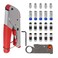hrsyyl Coax Cable Crimper Tool Kit with 20pcs F Type RG59 RG6 Compression Connectors Coaxial Cable Stripper Coaxial Cable Compression Tool Kit