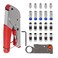 hrsyyl Coax Cable Crimper Tool Kit with 20pcs F Type RG59 RG6 Compression Connectors Coaxial Cable Stripper Coaxial Cable Compression Tool Kit