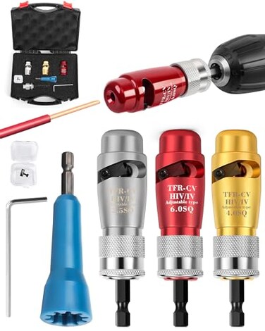 Dromco Wire Twister Tool for Drill Wire Stripping and Twisting Tool Electric Wire Stripper for Drill Portable Aluminum Alloy Wire Twisting Tool Set Cable Quick Stripping 3 Size Set Knotter