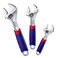 WORKPRO 3piece Adjustable Wrench Set CRV with Rubberized AntiSlip Grips 10inch 8inch 6inch