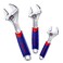 WORKPRO 3piece Adjustable Wrench Set CRV with Rubberized AntiSlip Grips 10inch 8inch 6inch