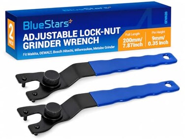 BlueStars Upgraded SEWA20 Grinder Wrench Universal Adjustable Spanner Locknut Grinder Wrench Compatible with Dewalt Bosch other Grinders 1030mm PACK OF 2