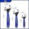 Evertools 3Piece Adjustable Wrench Set 6810 Inch Heavy Duty Chrome Vanadium Steel NonSlip Ergonomic Grip Black Oxide Finish Ideal for Cars Bikes Plumbing DIY