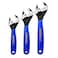 Evertools 3Piece Adjustable Wrench Set 6810 Inch Heavy Duty Chrome Vanadium Steel NonSlip Ergonomic Grip Black Oxide Finish Ideal for Cars Bikes Plumbing DIY